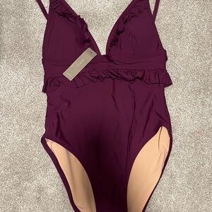 Jcrew berry colored swimsuit